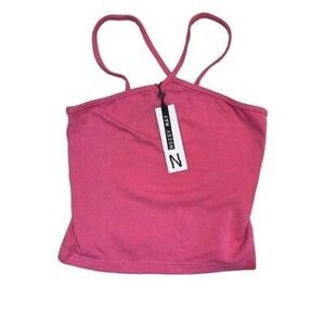 Noisy May Women's Halter Crop Top Pink Size XL